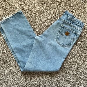 Carhartt light wash blue denim jeans 32